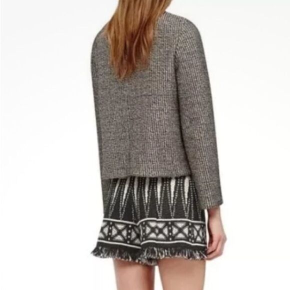 Tory Burch Gray Black Raffia Sweater Style 12152141 Size Medium $395 - Picture 9 of 13